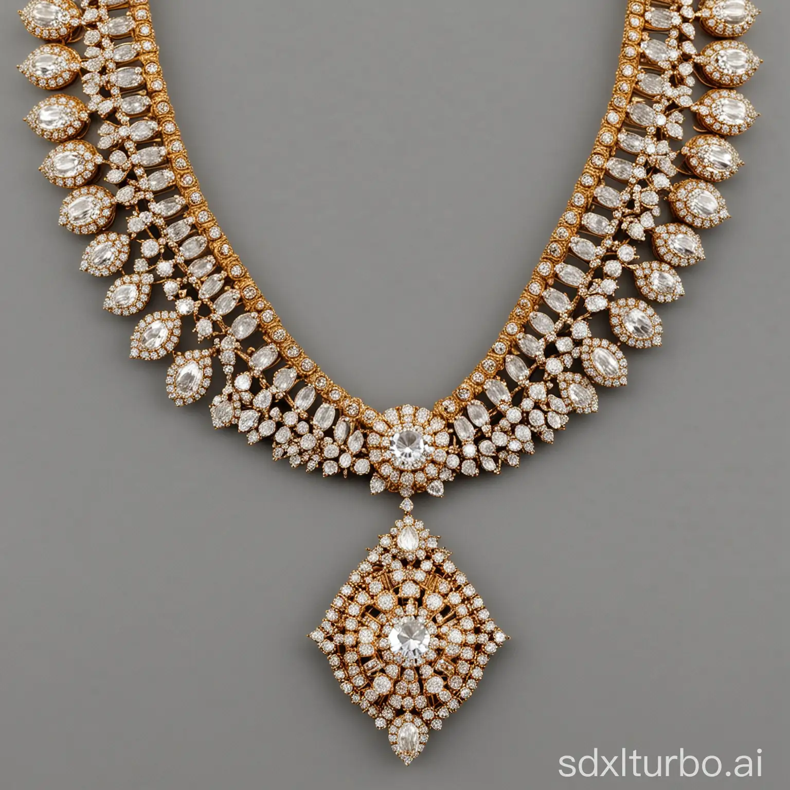 rich grand diamond napoleon necklace