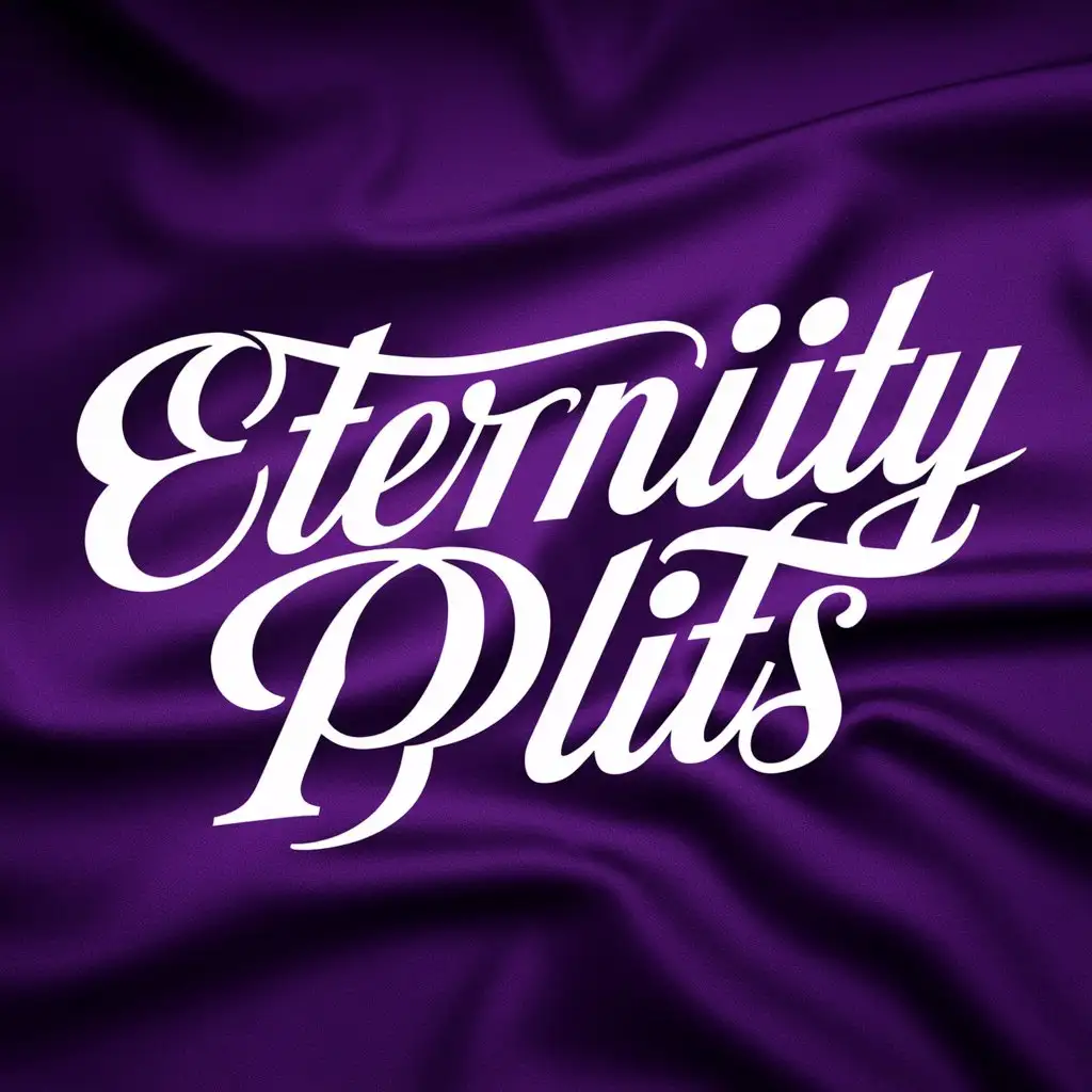 Надпись "EternityPlits" на фиолетовом фоне
