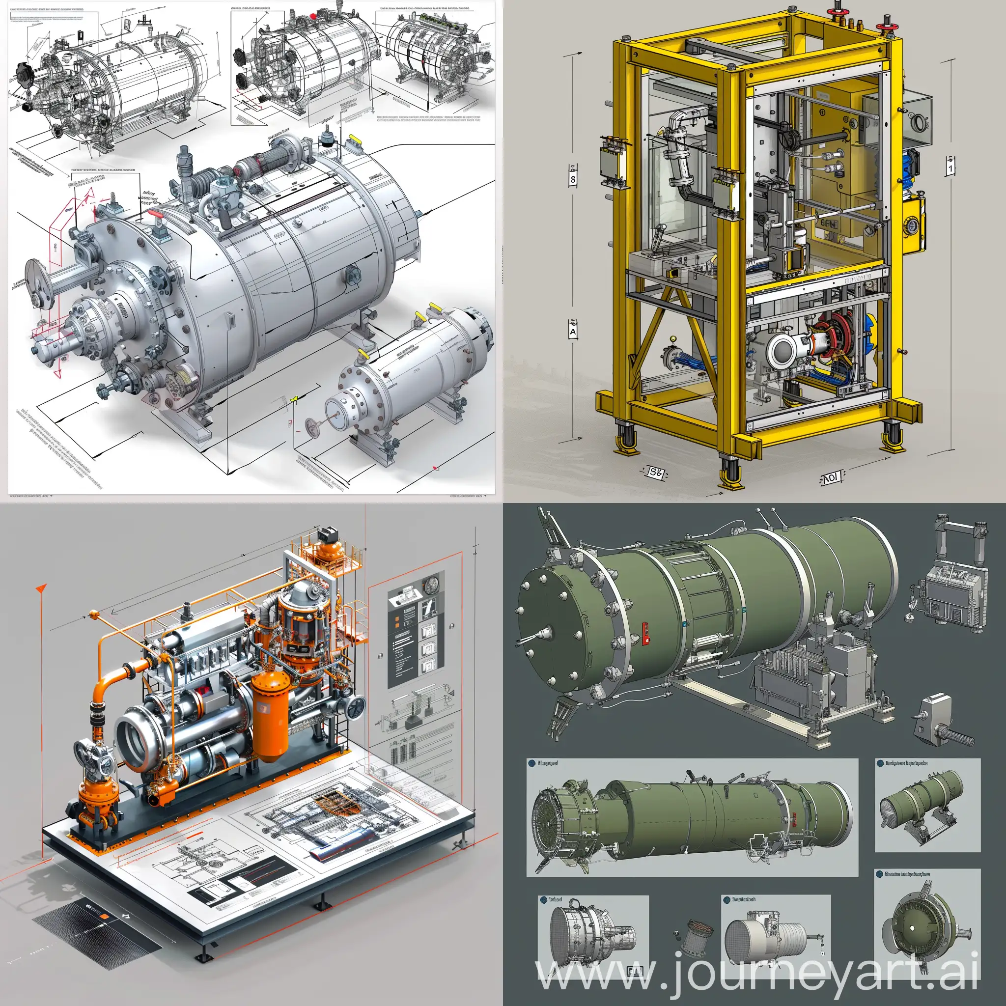 The website for the company specializes in the production of explosion-proof equipment designed to work in conditions of increased explosion hazard. Develop a design for an additional page using CAD (computer-aided design system). The user must enter parameters, and the result must be displayed as images of the designed equipment.