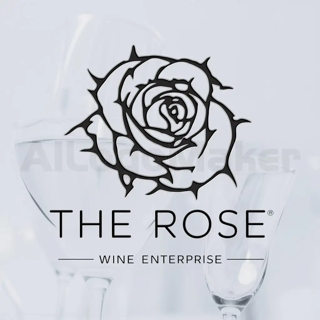 a logo design,with the text "the rose", main symbol:rosas,complex,be used in empresa de vinos industry,clear background