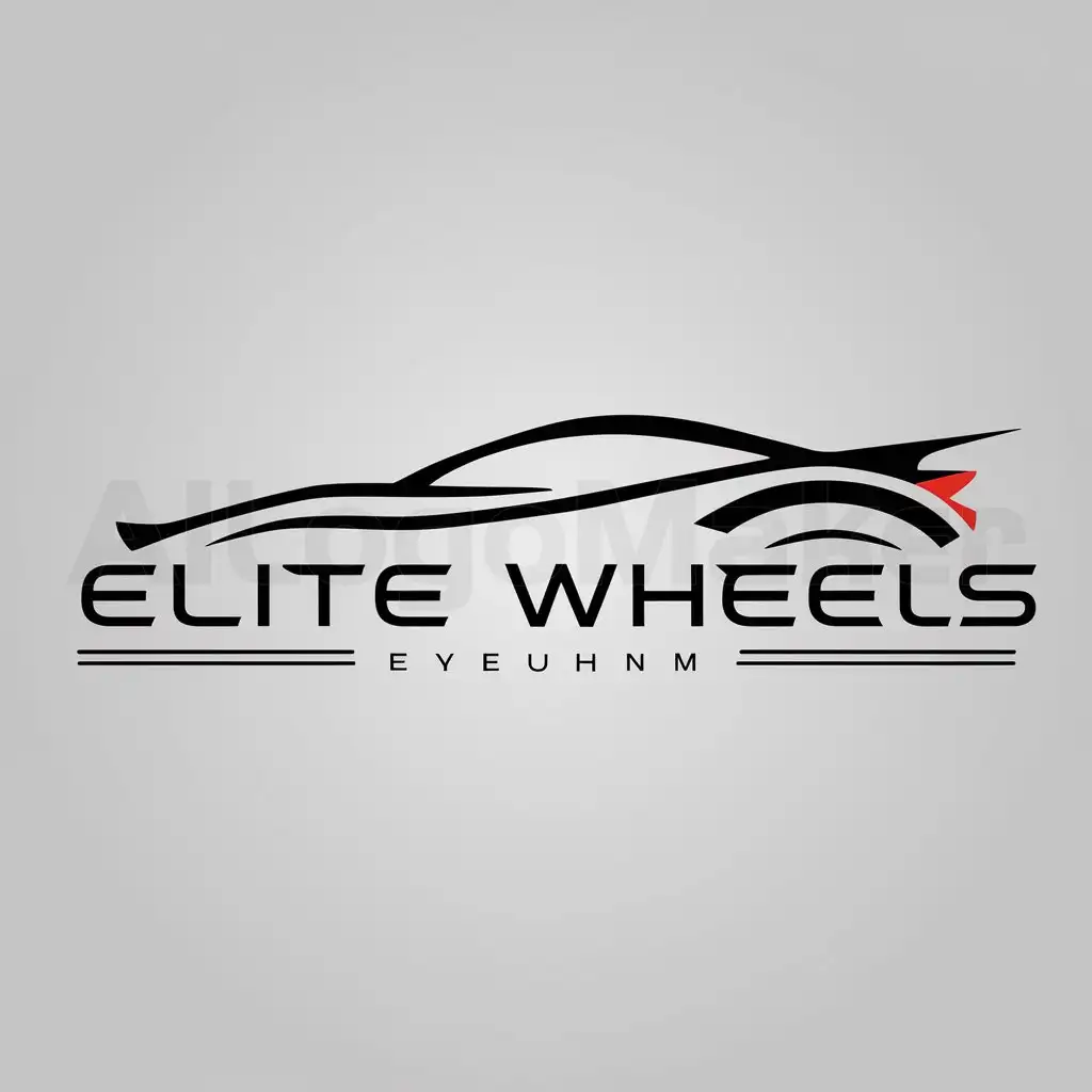 a logo design,with the text "Elite Wheels", main symbol:Car,Moderate,be used in Automotive industry,clear background