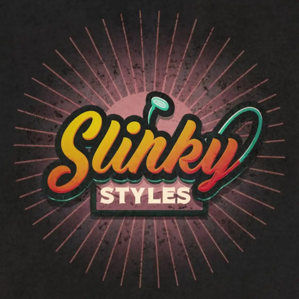 a logo design,with the text 'Slinky Styles', main symbol:Retro, complex,be used in Entertainment industry,clear background