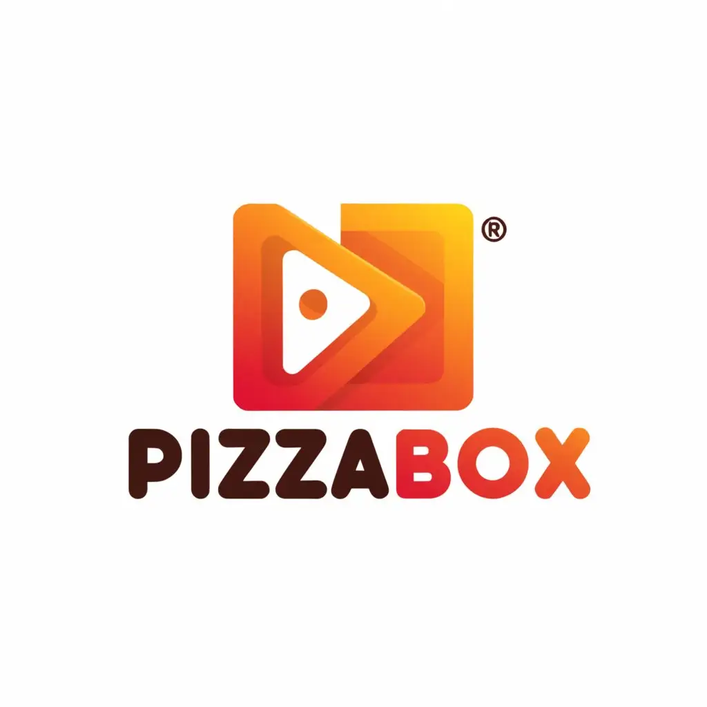 a logo design,with the text "PIZZABOX", main symbol:RETANGLE PIZZA,Moderate,be used in Restaurant industry,clear background