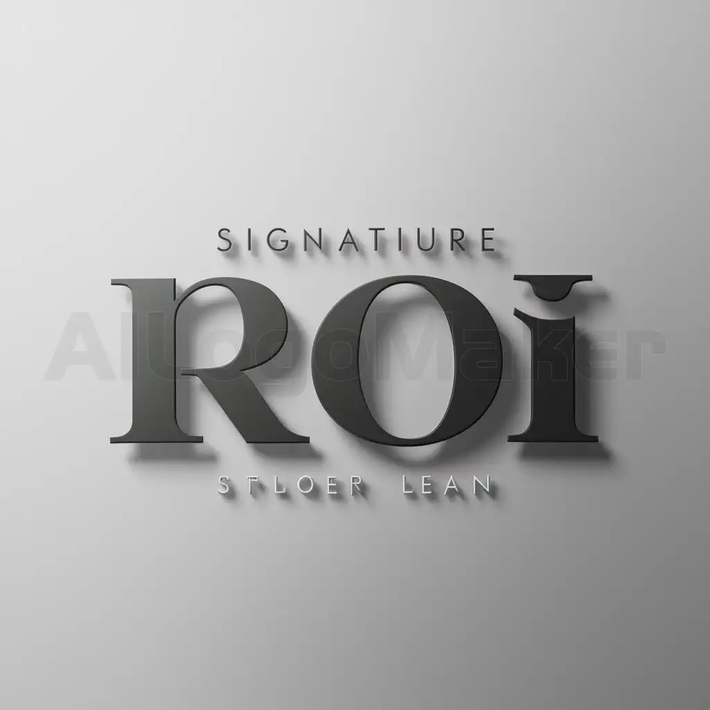 a logo design,with the text "Signature", main symbol:ROI,Moderate,clear background