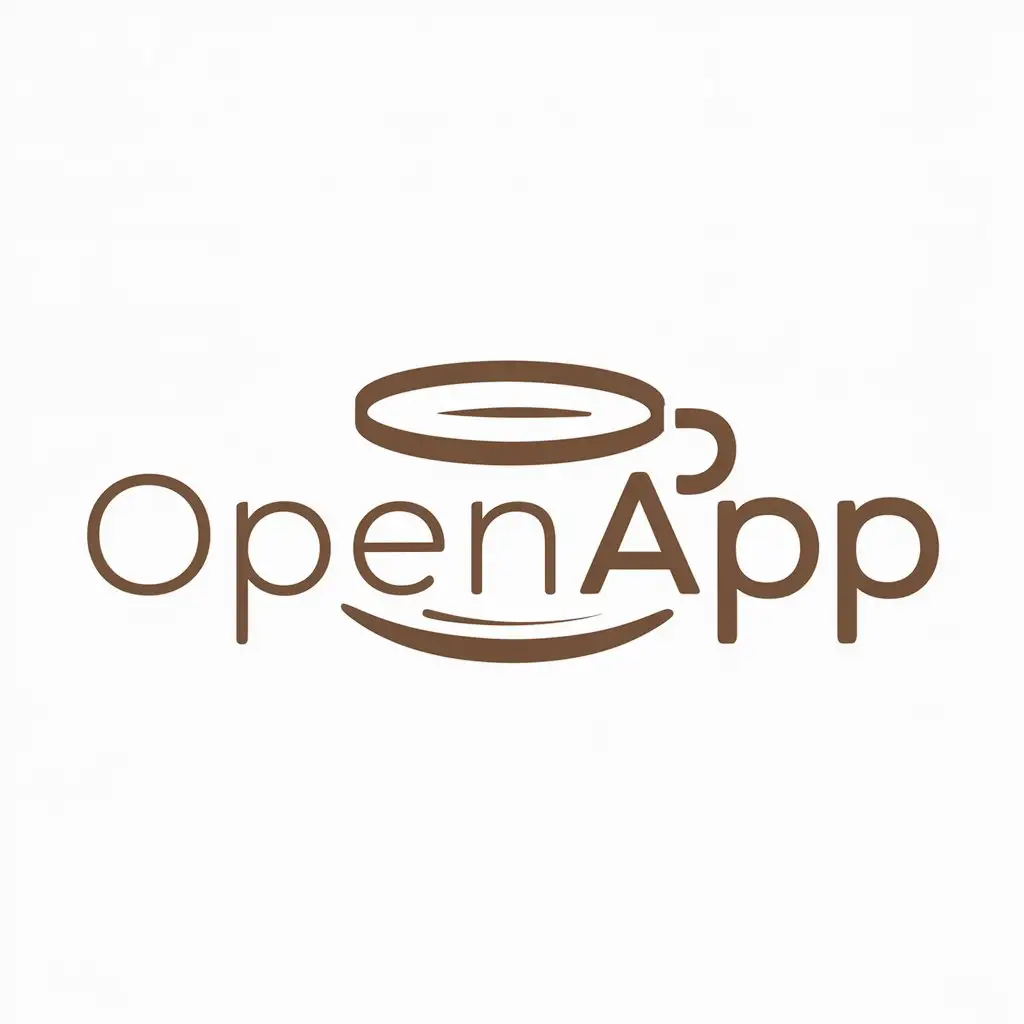 LOGO-Design-For-OpenApp-Minimalistic-Coffee-Symbol-on-Clear-Background