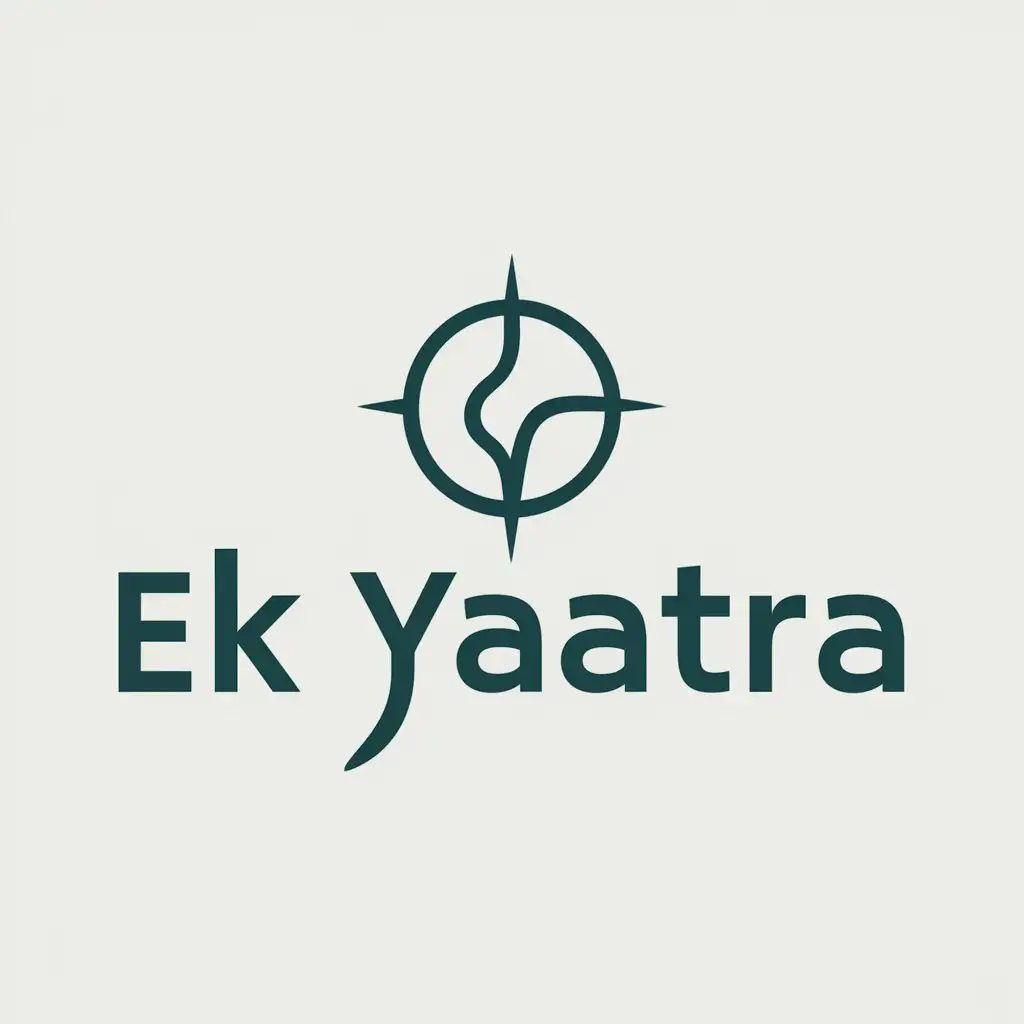 a logo design,with the text "Ek Yaatra", main symbol:A Journey,Moderate,be used in Travel industry,clear background