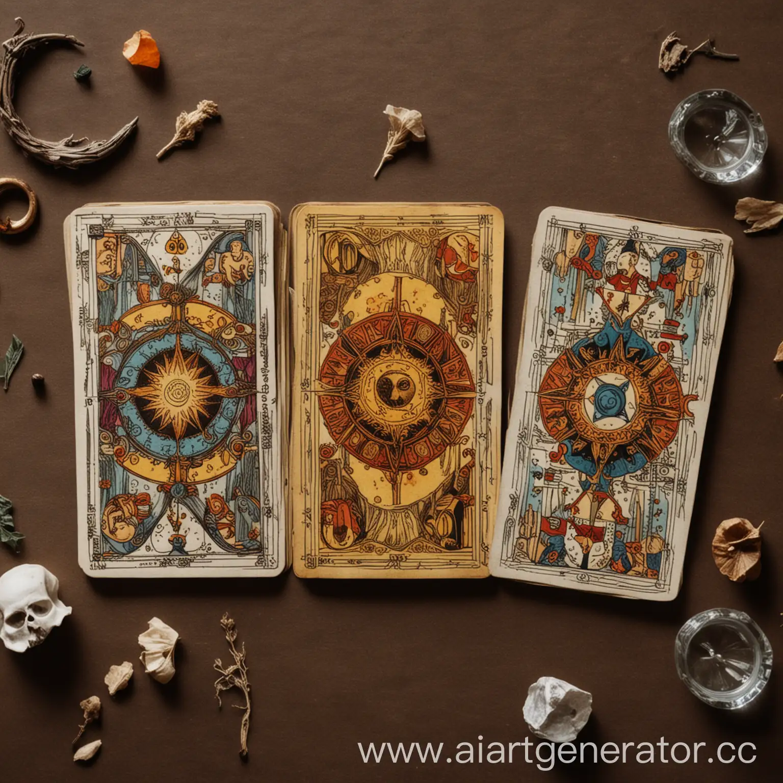 Tarot-Cards-Spread-on-Table-with-Esoteric-Items