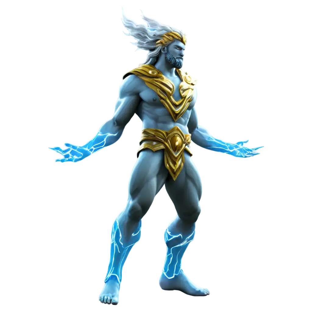 zeus animation with thunder bold and lightning
