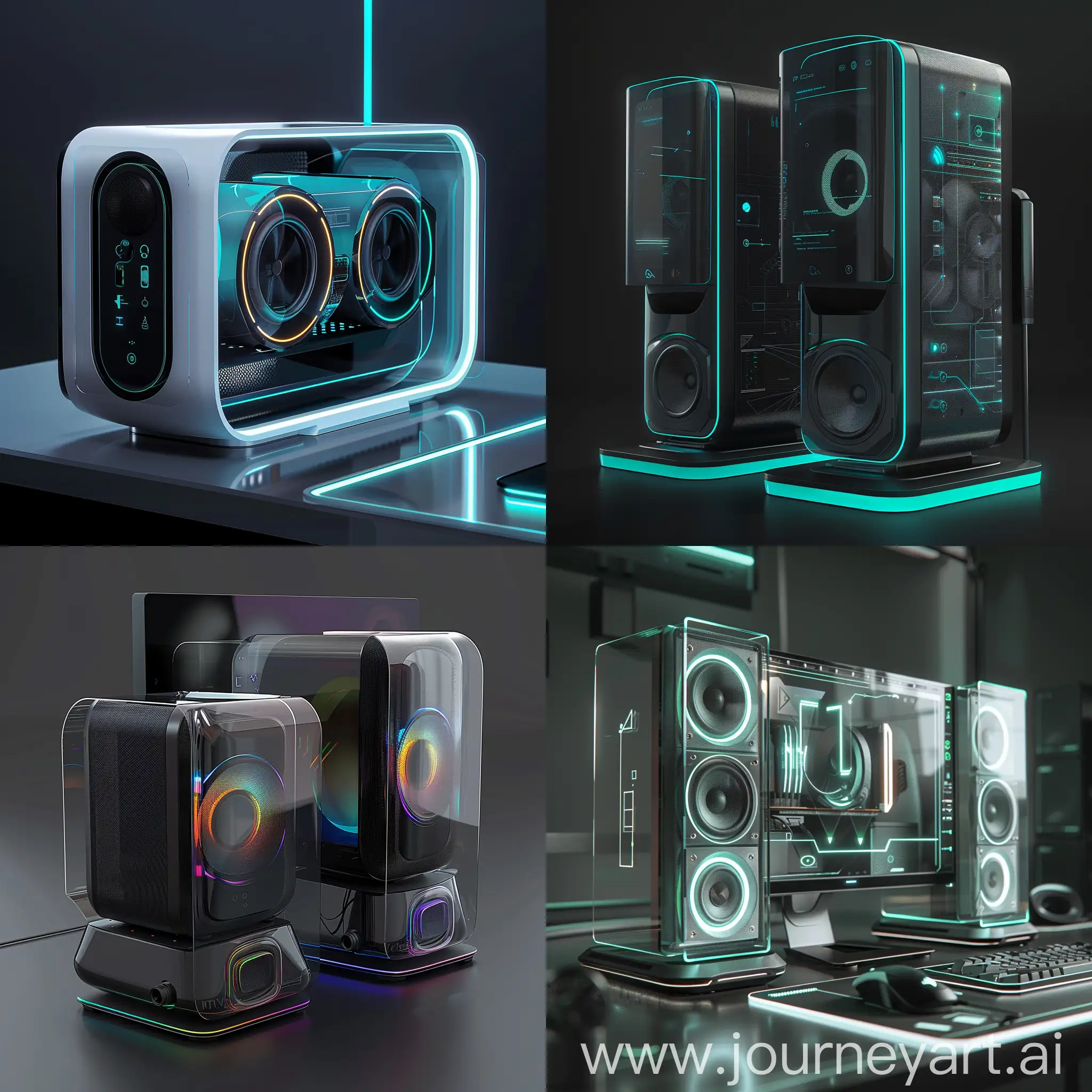 Futuristic-PC-Speakers-with-AI-Sound-Optimization-and-Holographic-Display