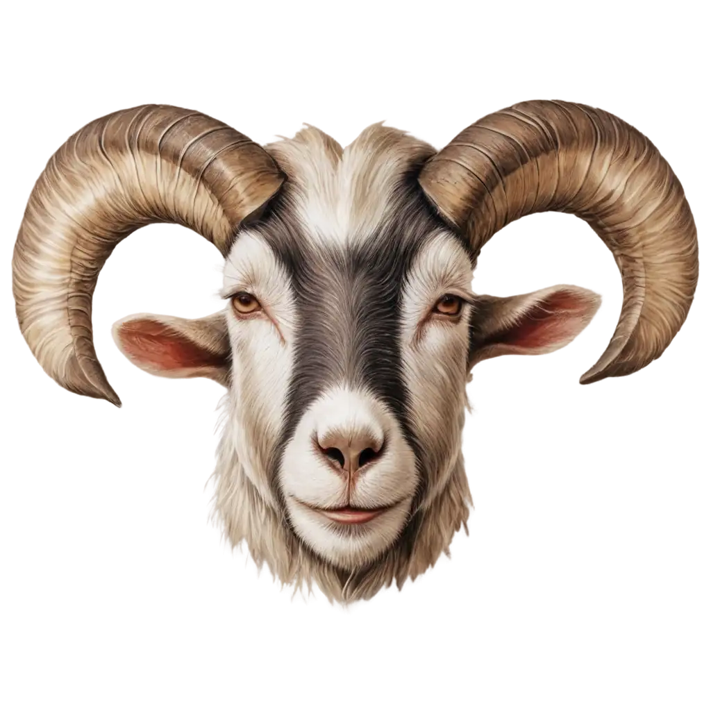 Goat-Head-PNG-Image-Captivating-Artistic-Rendering-for-Diverse-Applications