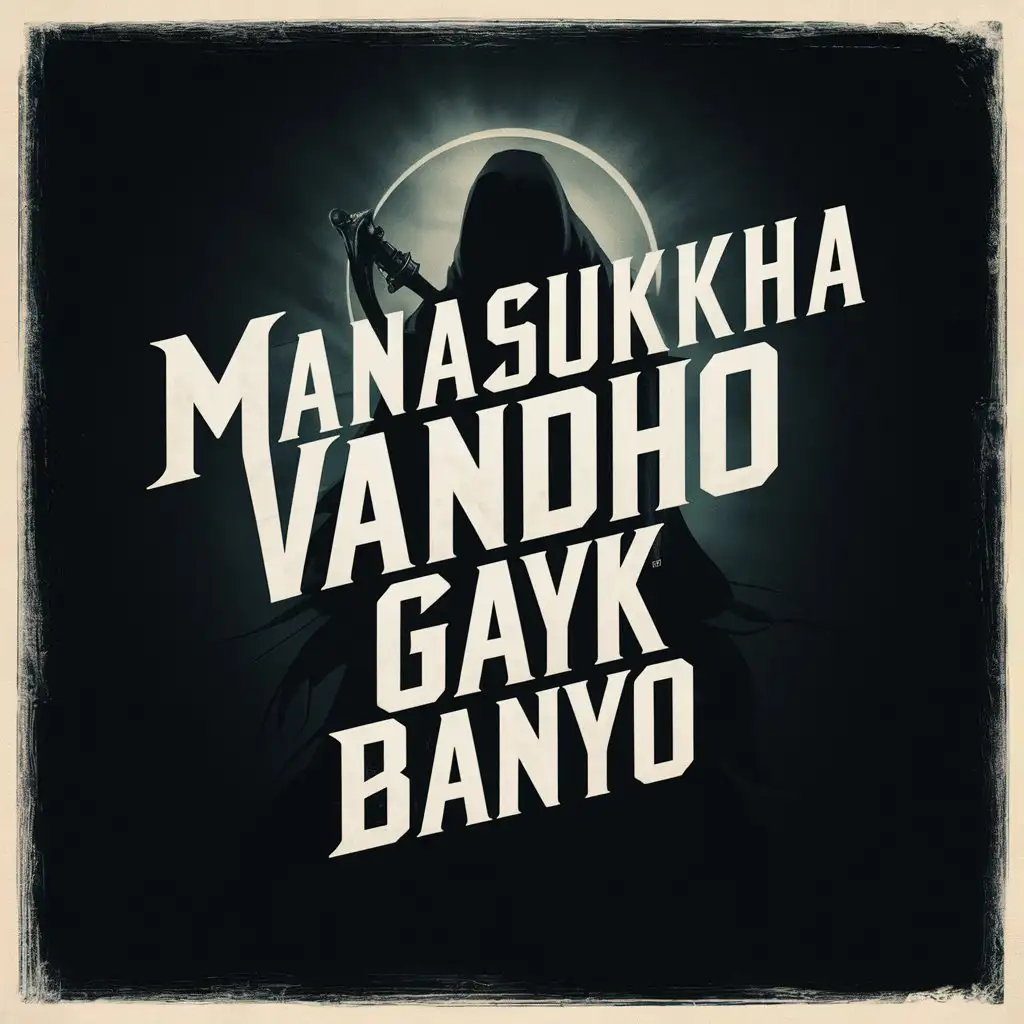 You're an experienced graphic designer with a keen eye for detail and a knack for creating visually stunning movie posters. Your specialty lies in designing Hollywood-style posters that capture the essence of the film and intrigue the audience instantly.
Your task is to create a Hollywood movie-style poster with the title " Manasukha  Vandho gayk  banyo " 
