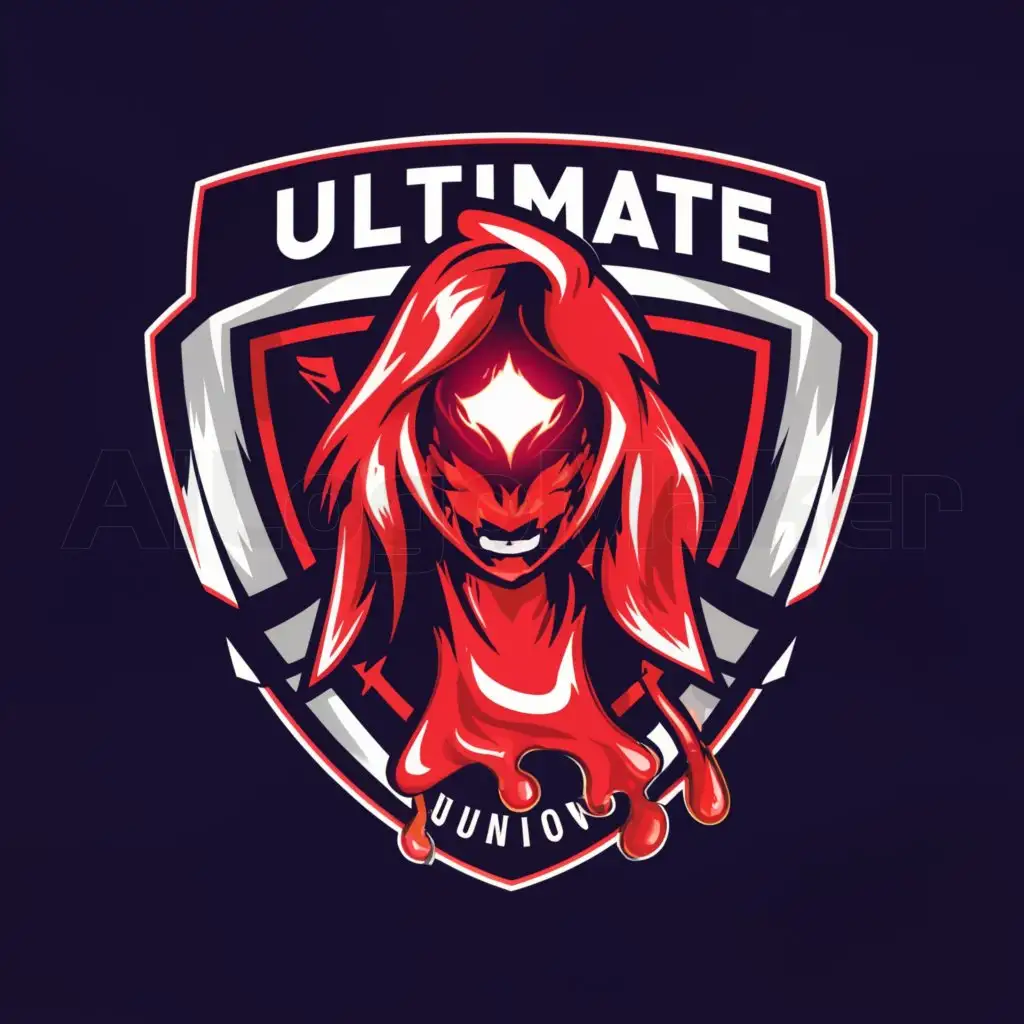 a logo design,with the text "Ultimate Gaming Union", main symbol:Anime blood,complex,be used in Sports Fitness industry,clear background