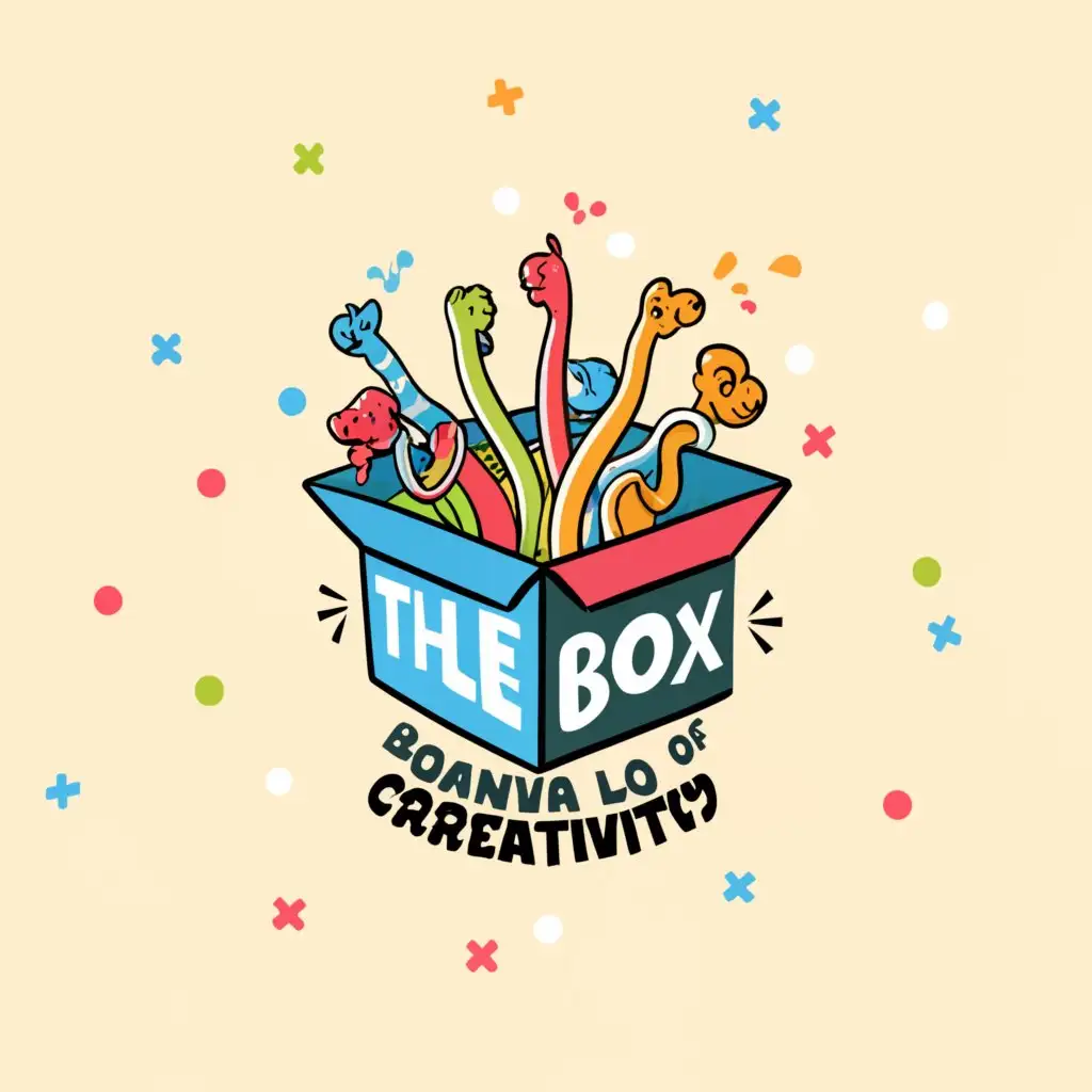a logo design,with the text "THE BOX OF CREATIVITY", main symbol: professional logo designer to create a unique logo for my business.

Name: THE BOX OF CREATIVITY

THE BOX OF CREATIVITY is a Kids Carnival Group ( Carnival parade in brazil & caribean )

logo must have:
- name : The box of creativity
- colorful logo
- box ( open box with creative carnival items )
- Funny ( its gonna be a Kids Carnival group ),Moderate,be used in Others industry,clear background