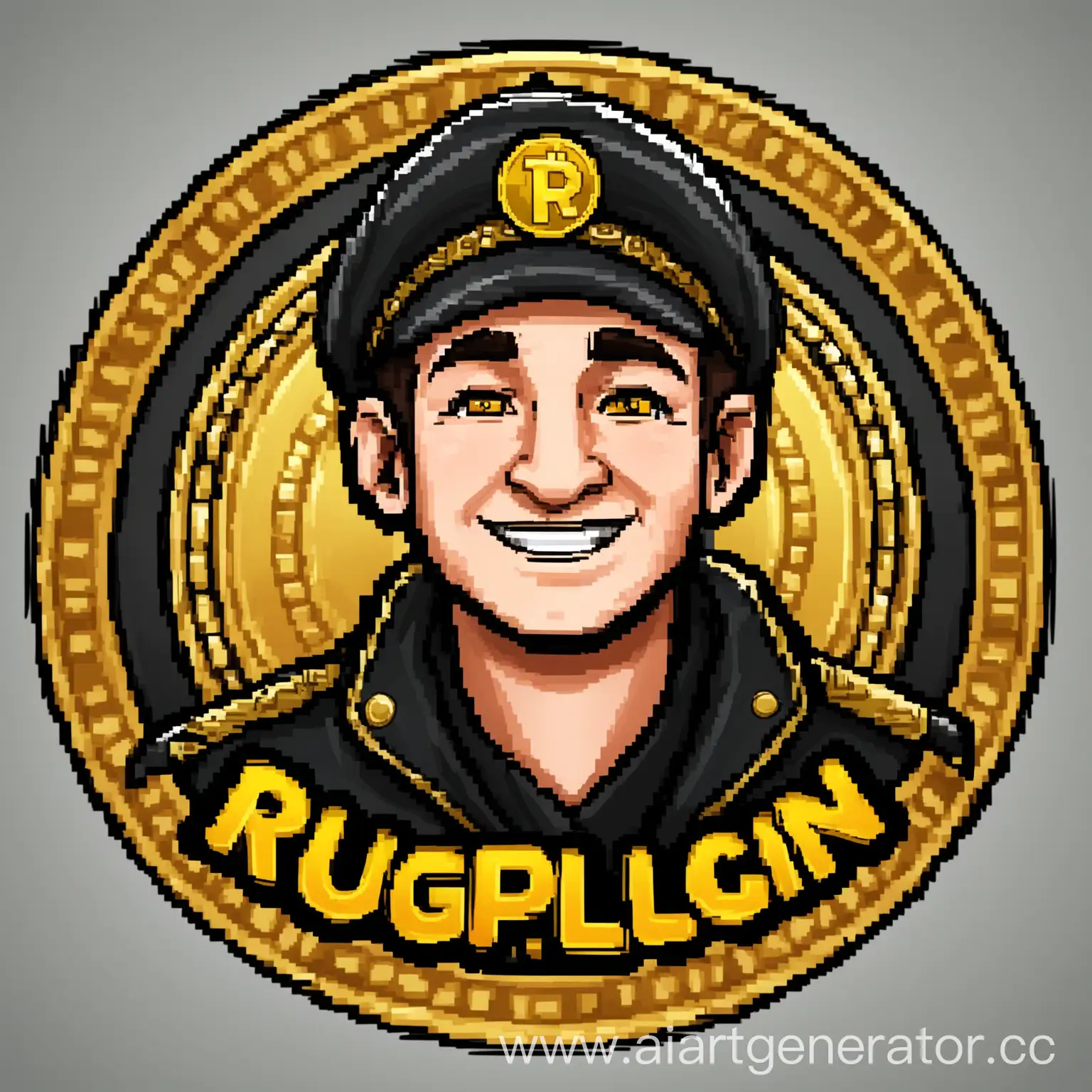 сделай аватарку для нового мемкоина, он называется rugpullcoin