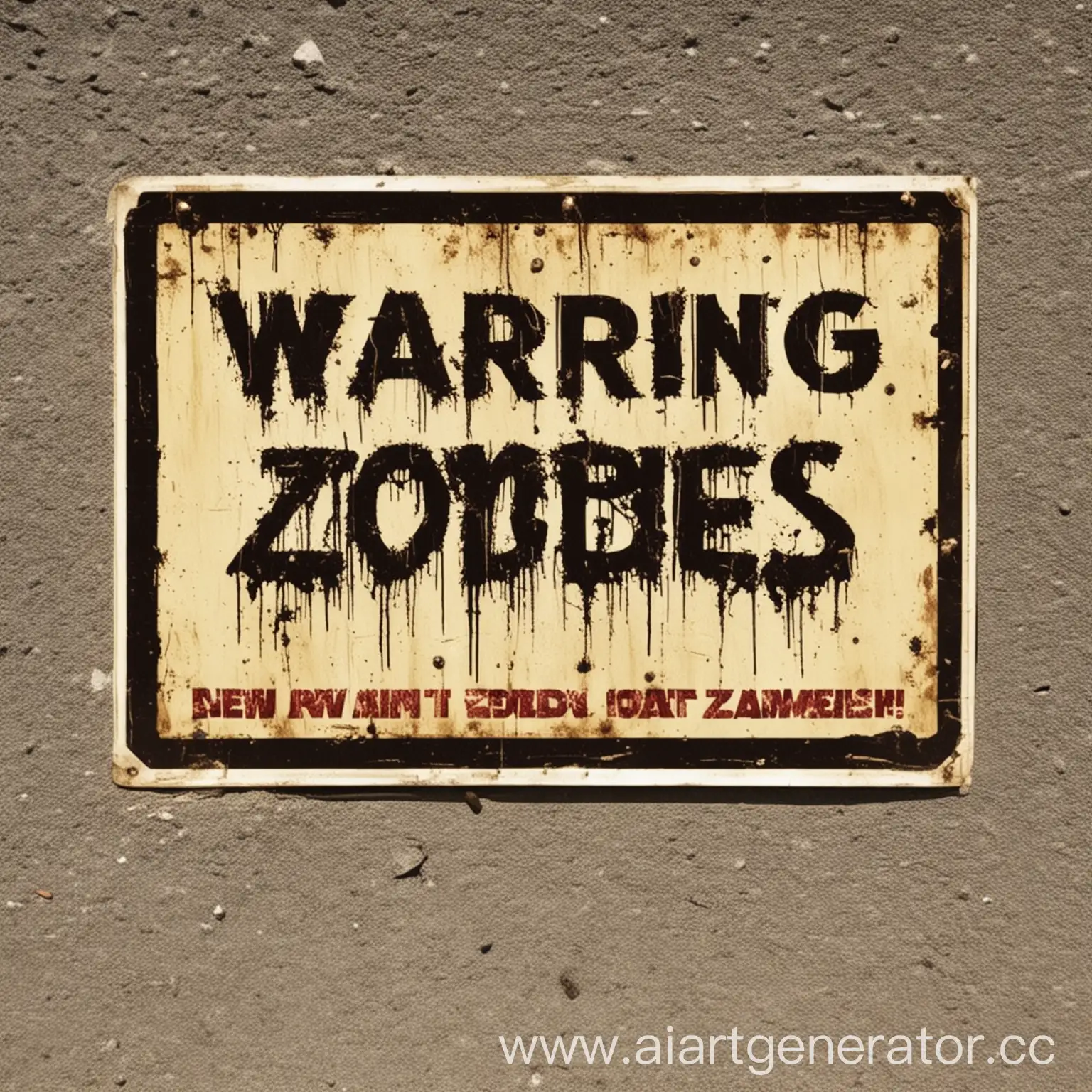 Humorous-Warning-Sign-for-Zombie-Apocalypse