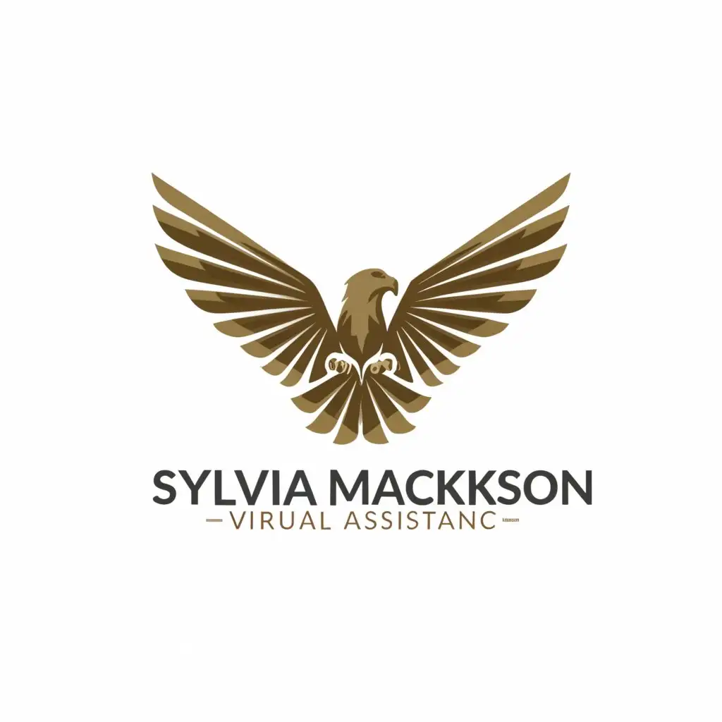 LOGO-Design-For-Sylvia-Mackson-Majestic-Eagle-Symbolizing-Virtual-Assistance