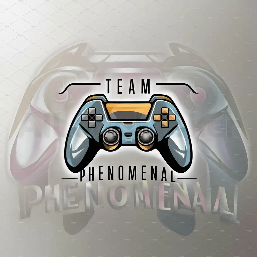 a logo design,with the text "Team Phenomenal", main symbol:Main symbol should be a gaming object,Moderate,be used in Others industry,clear background