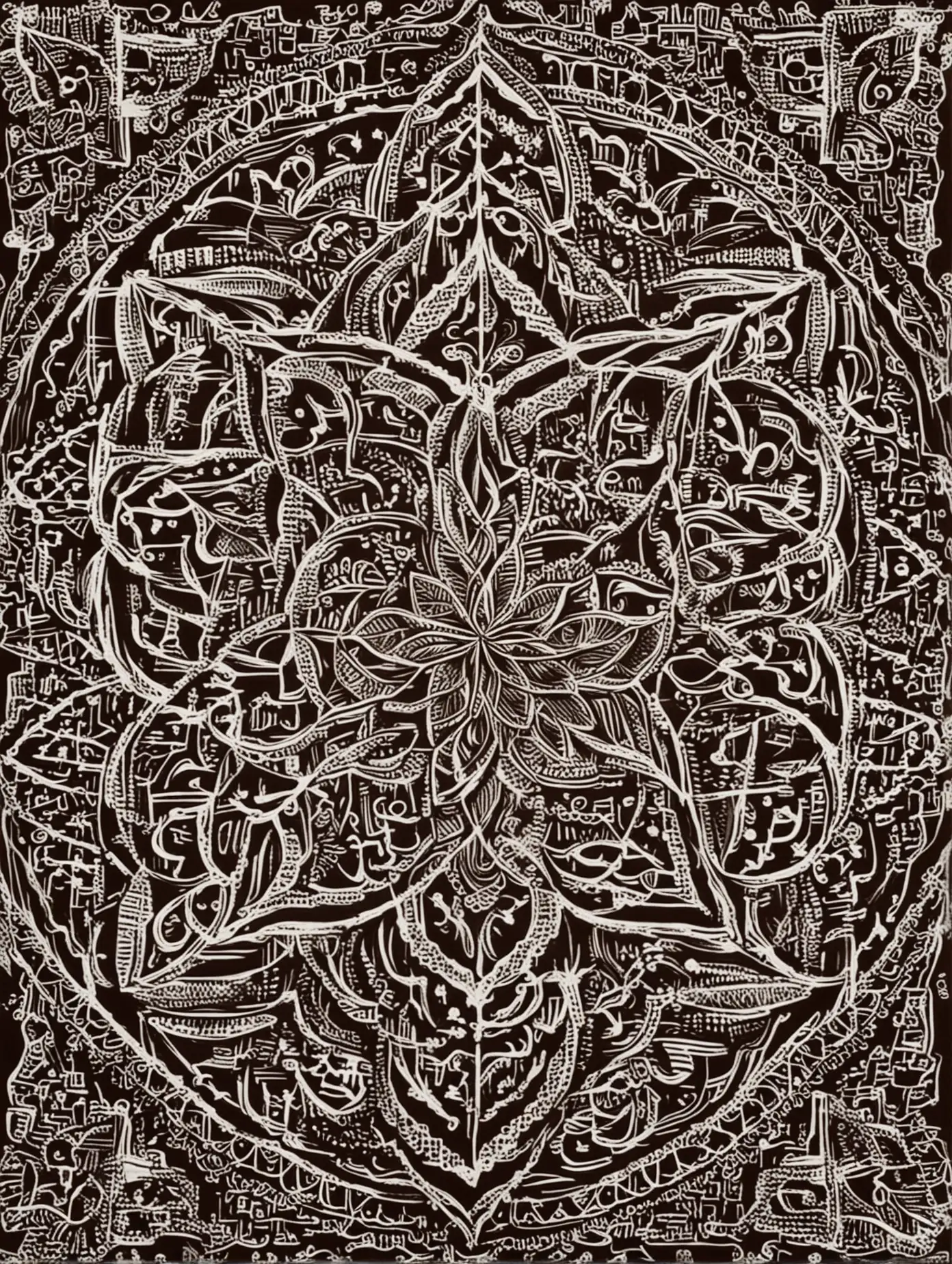 Sacred Geometry Henna Patterns Symmetrical and Monochrome Design