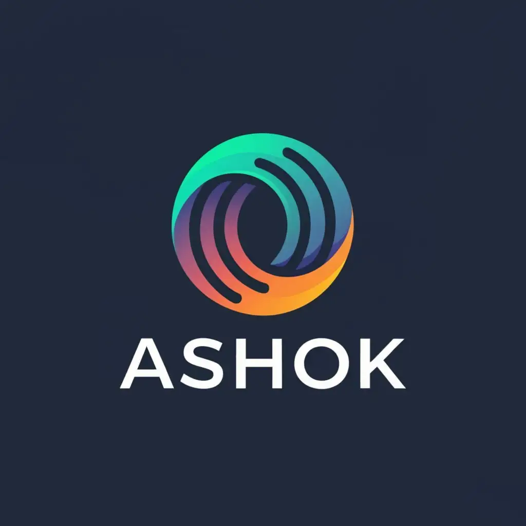 a logo design,with the text "ASHOK", main symbol:Webpages,Moderate,be used in Technology industry,clear background