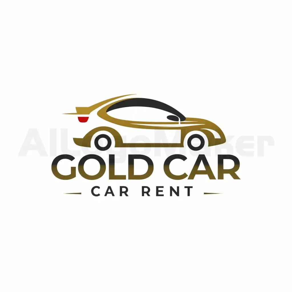 a logo design,with the text "Gold car rent", main symbol:Car,Minimalistic,be used in Car industry,clear background