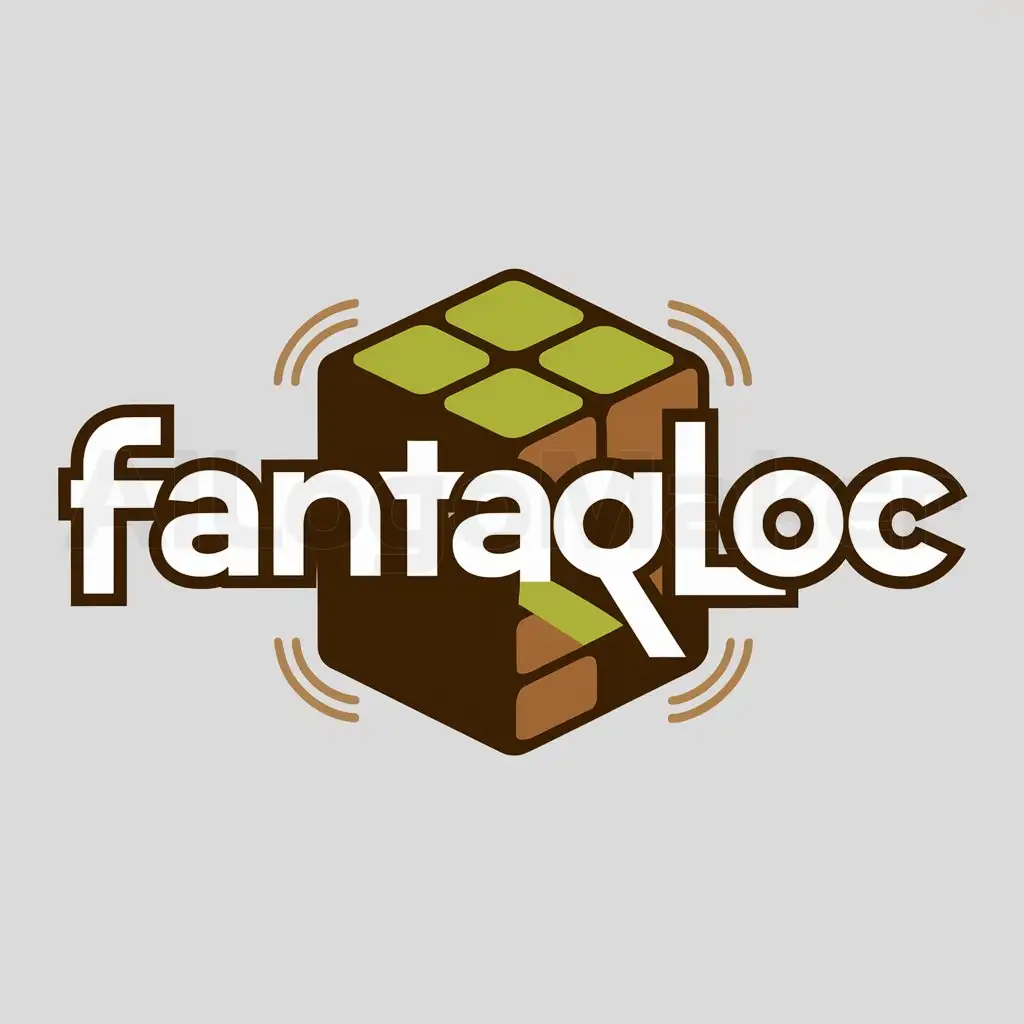 a logo design,with the text "FantaQLoC", main symbol:Make Logo Based On Minecraft Theme,Moderate,clear background