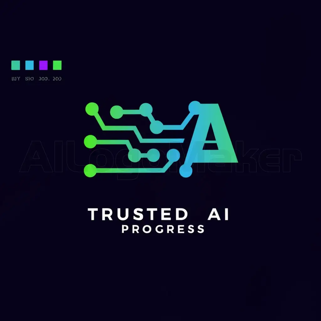 a logo design,with the text "Trusted AI Progress", main symbol:Technology,complex,be used in Technology industry,clear background