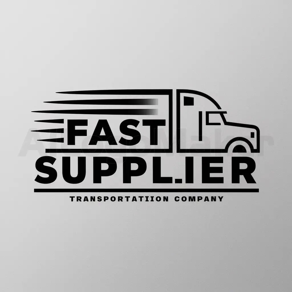 a logo design,with the text "Fast Supplier", main symbol:logo de una empresa de transporte,Moderate,clear background