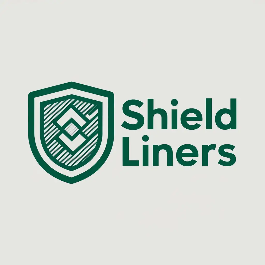 a logo design,with the text "Shield Liners", main symbol:create a modern   logo . this logo should includes Shield symbol with patch style. preferred color Green. logo must be on white background.,Moderate,clear background