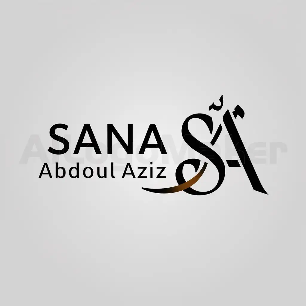 a logo design,with the text "Sana Abdoul Aziz", main symbol:Sana Abdoul Aziz,Moderate,clear background