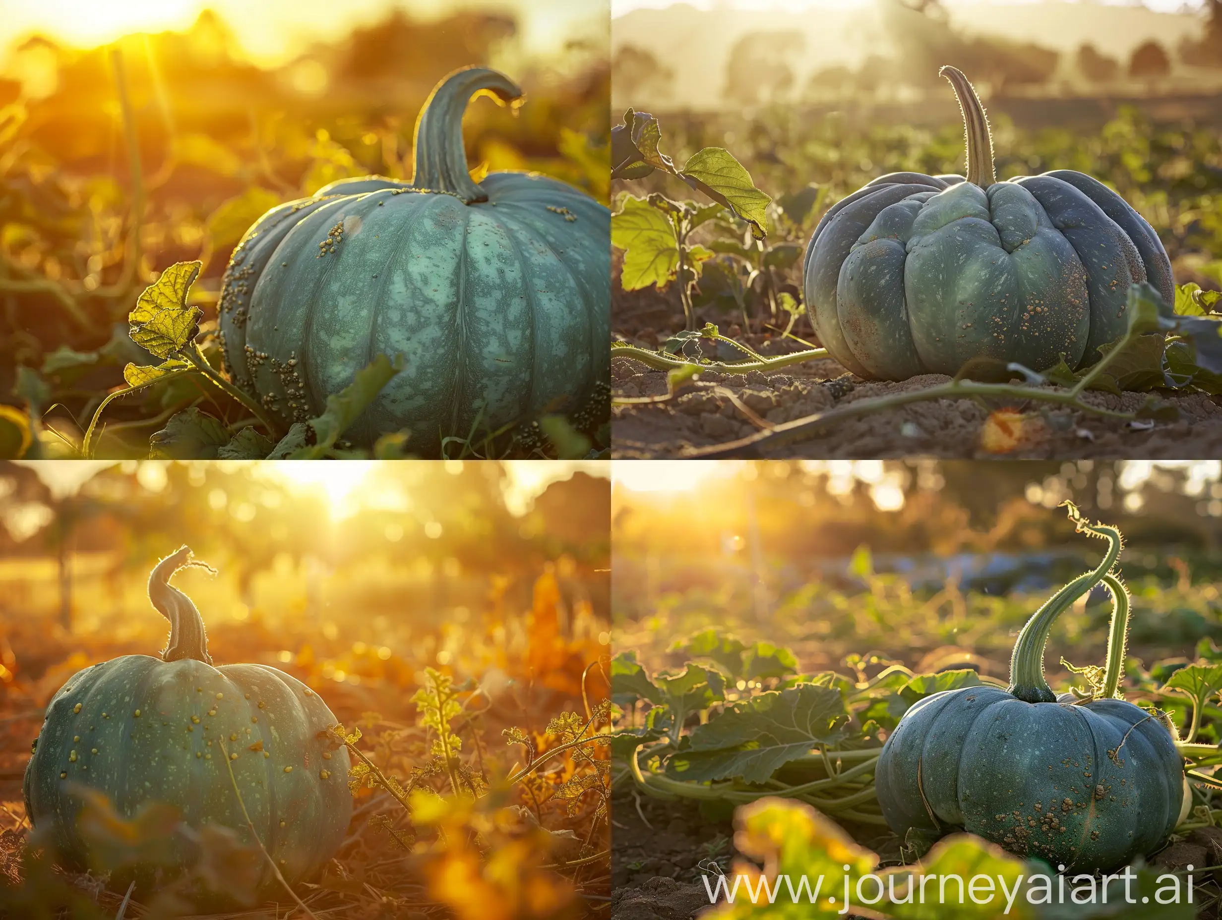 Golden-Glow-Pumpkin-Serene-Ambiance-with-Jarrahdale-Heirloom-Pumpkin