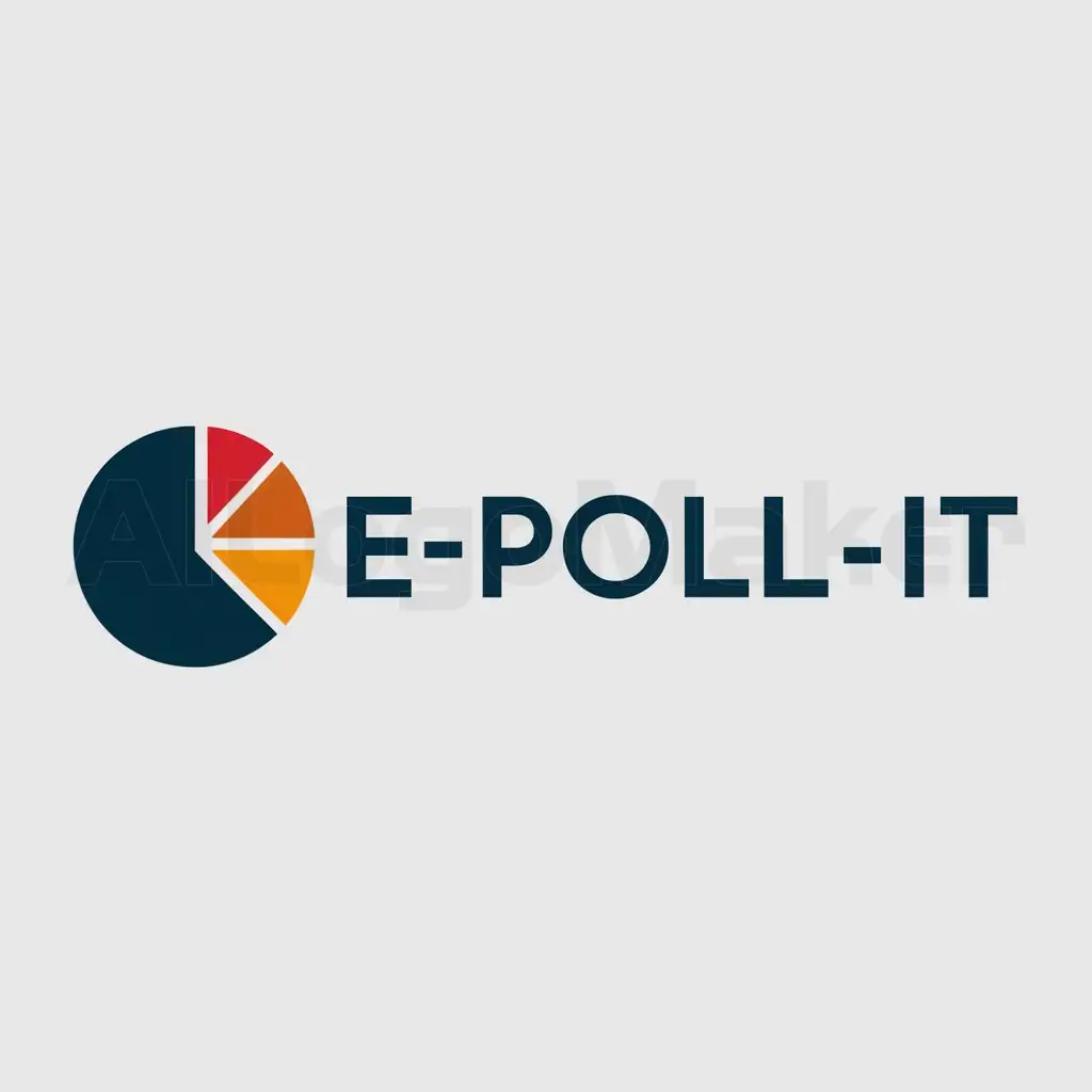 a logo design,with the text "E-POLL-IT", main symbol:Pie chart,Moderate,be used in Internet industry,clear background