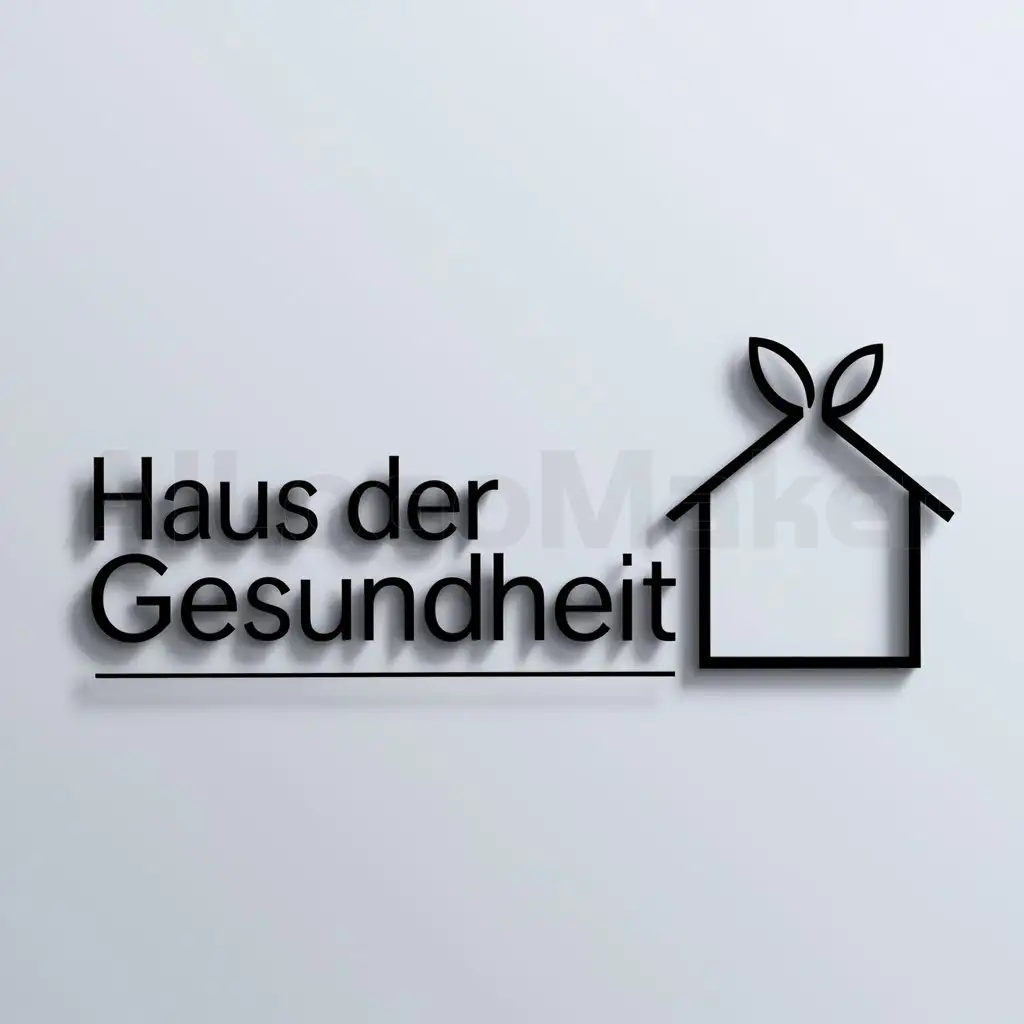 a logo design,with the text "Haus der Gesundheit", main symbol:Haus der Gesundheit,Minimalistic,clear background