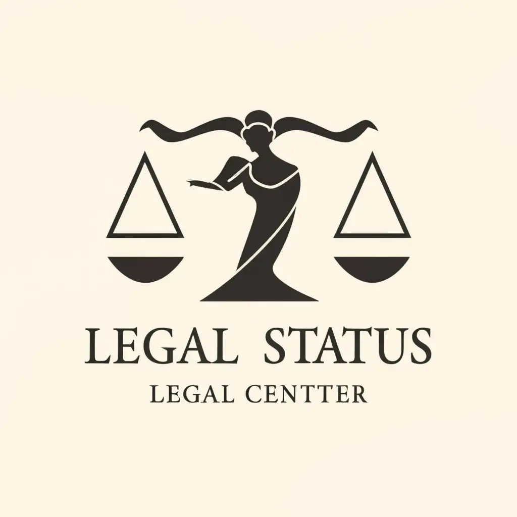 a logo design,with the text "LEGAL STATUS LEGAL CENTER", main symbol:Scales, Themis, law,Moderate,be used in Legal industry,clear background