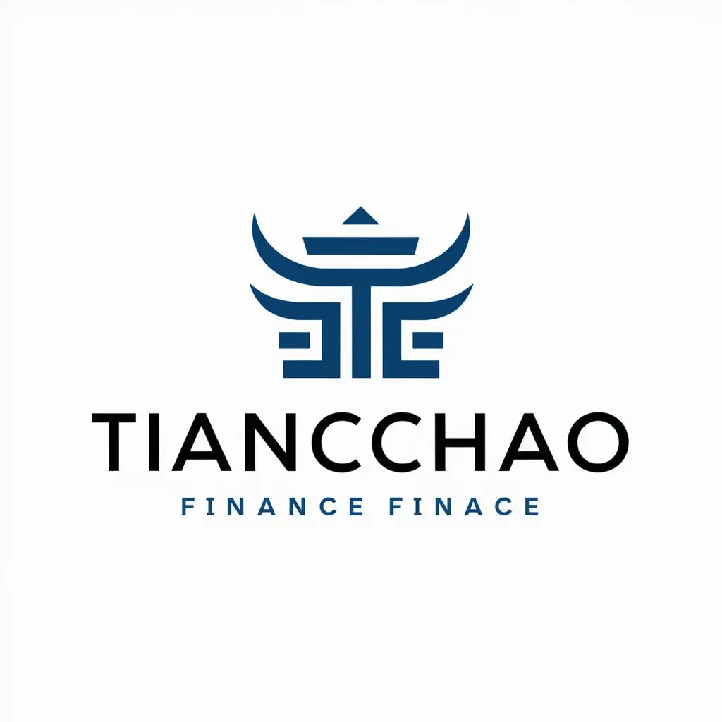 a logo design,with the text "Tianchao", main symbol:Tianchao,Moderate,be used in Finance industry,clear background