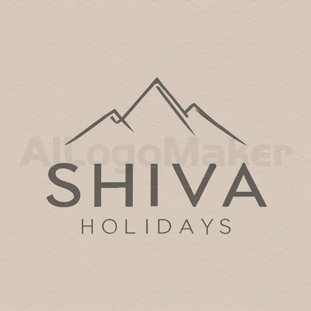 a logo design,with the text "Shiva Holidays", main symbol:mountain,Moderate,be used in Travel industry,clear background