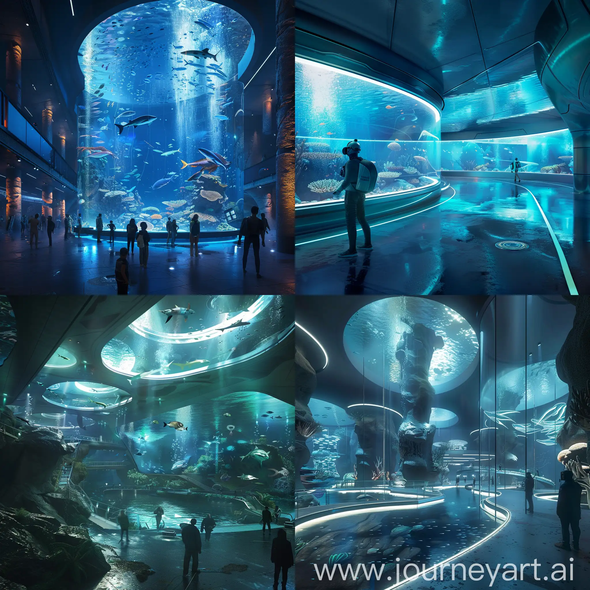 Speculative-SciFi-Oceanarium-with-Advanced-Technology-and-Interactive-Displays