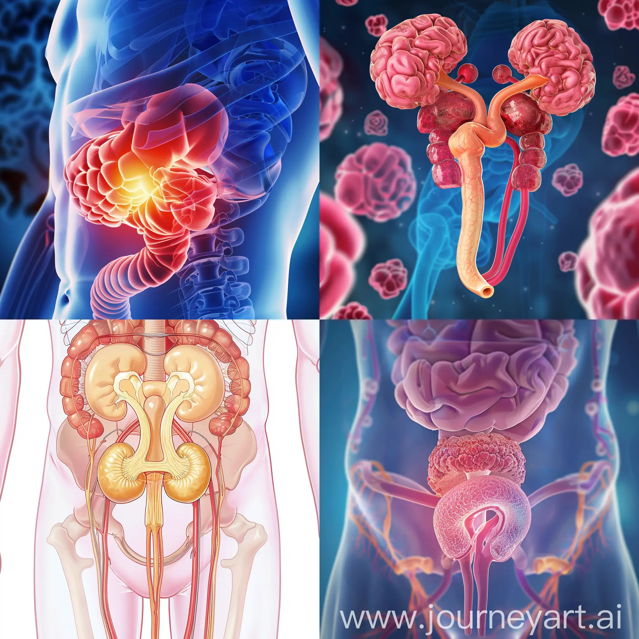 Illustration-of-Megaureter-Disease-Urinary-Tract-Enlargement-in-Medical-Art