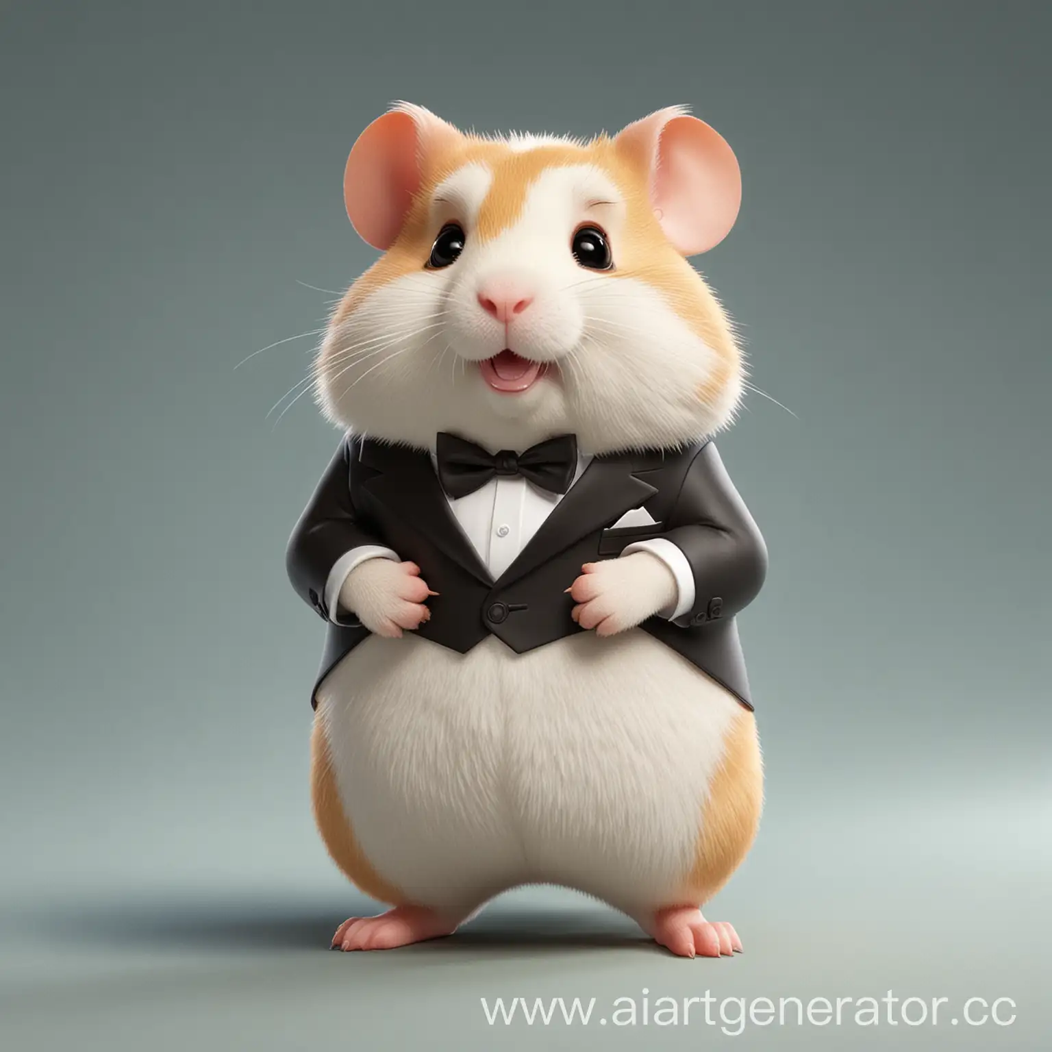 Energetic-Hamster-in-Tuxedo-3D-Cartoon-Illustration-with-Realistic-Touch