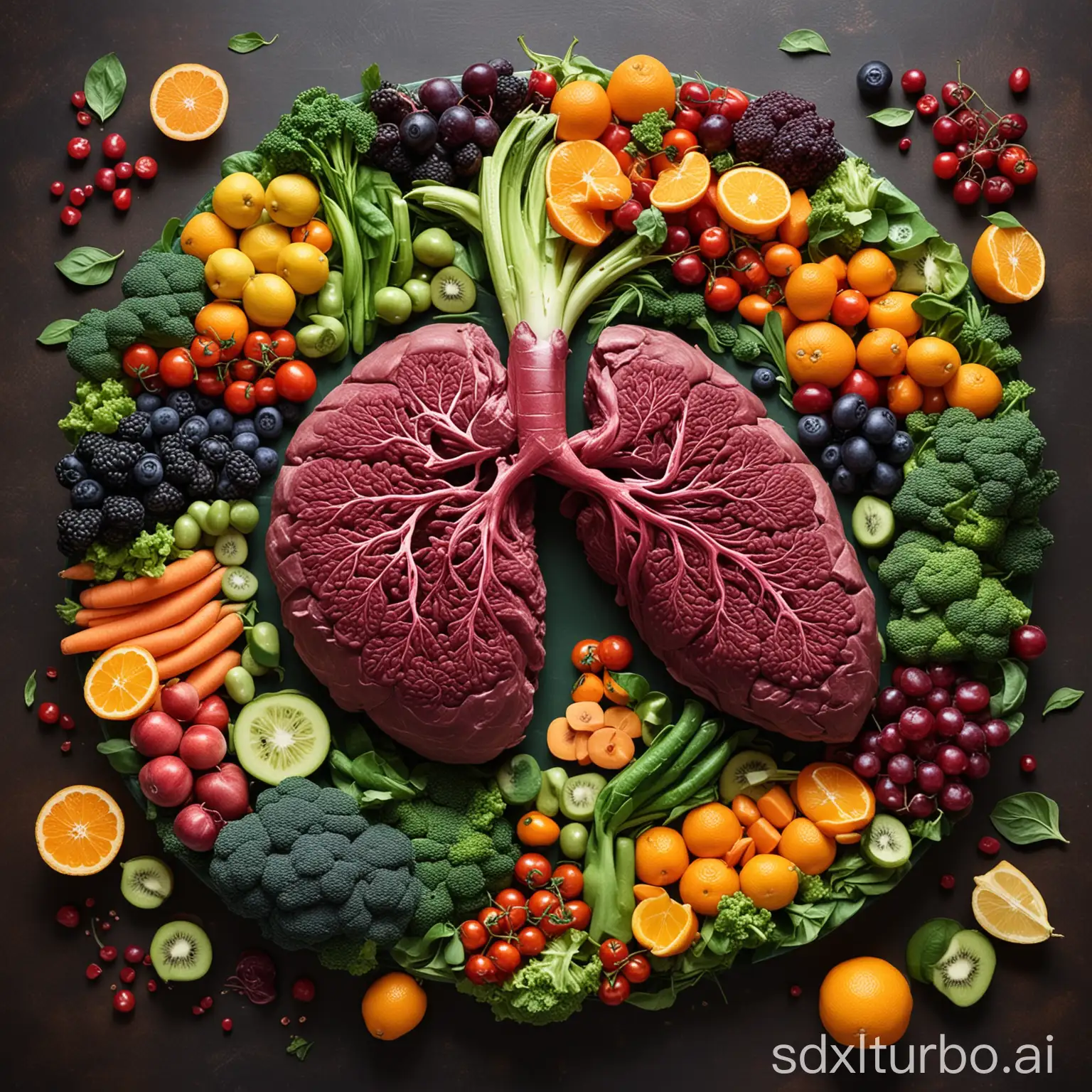 Image: The illustration shows a vibrant, healthy liver surrounded by various fruits and vegetables representing detoxification.
Description: Imagine a lush, green liver radiating vitality, surrounded by a variety of colorful fruits and vegetables symbolizing the detoxifying power of glutathione. Bright orange, deep purple, and verdant green showcase a variety of nutrients that support detoxification and immune function. Caption: "Nourish your body with glutathione to keep your liver vibrant and enhance your immune system. The bottle is black with a white cap, and the capsules inside are also black. #Detox #ImmuneBoost"