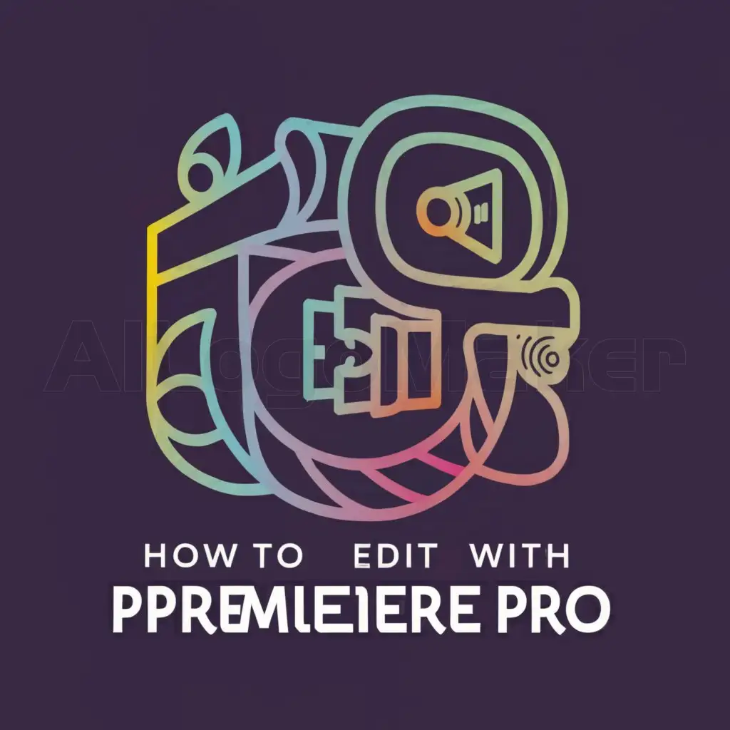 a logo design,with the text "HOW TO EDIT WITH PREMIRE PRO", main symbol:EDIT,Moderate,clear background