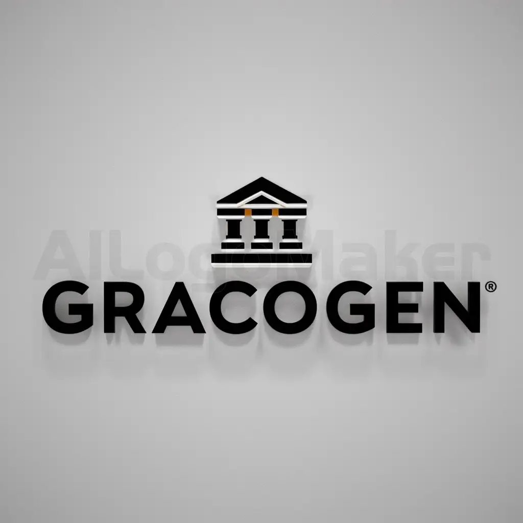 a logo design,with the text "Gracogen", main symbol:A Bank,Moderate,be used in Technology industry,clear background
