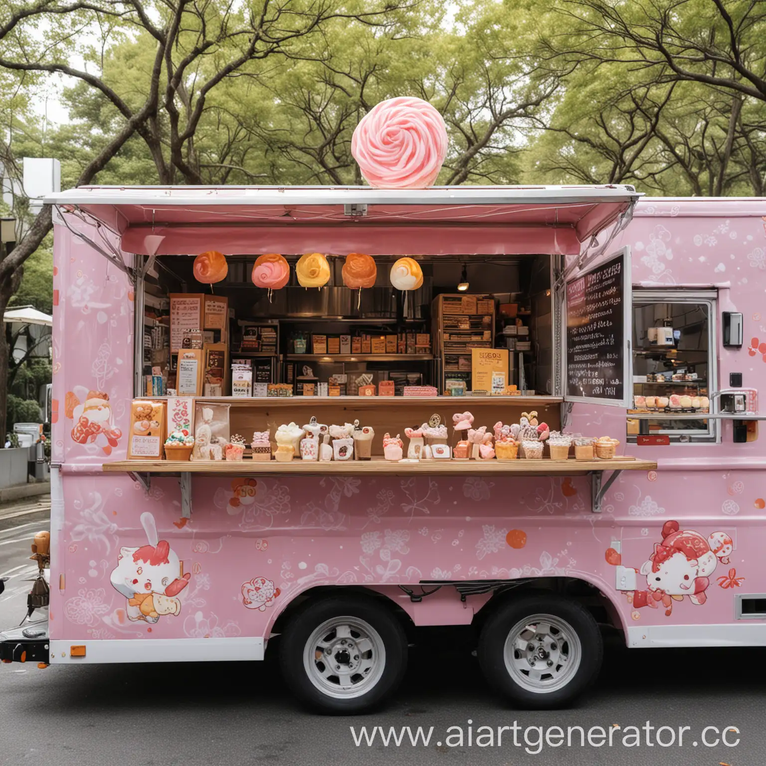 food truck with Japanese sweets