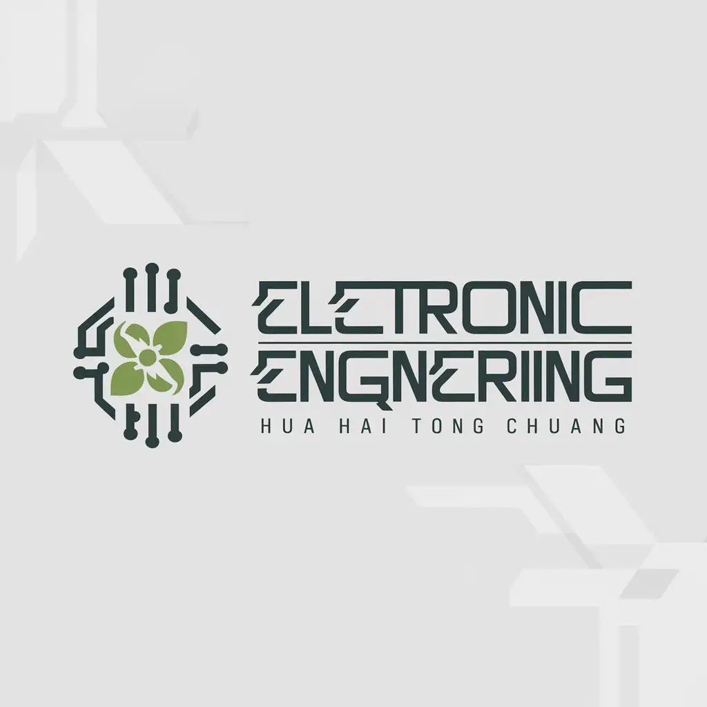 a logo design,with the text "Electronic Engineering", main symbol:Hua Hai Tong Chuang,Moderate,be used in Technology industry,clear background
