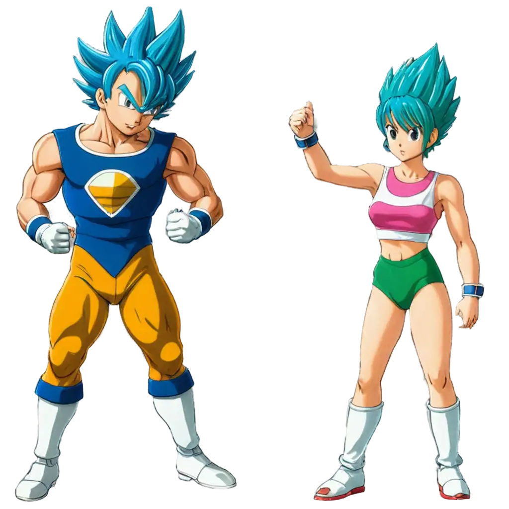 vegeta de brazos con bulma