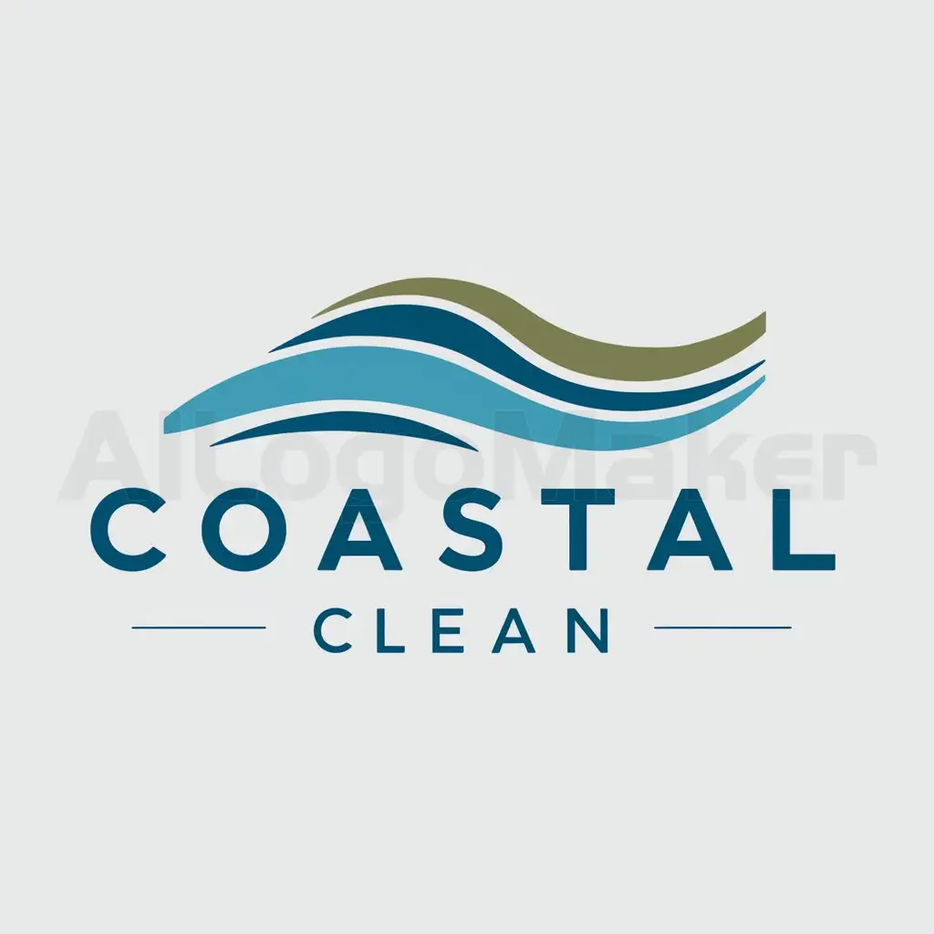 a logo design,with the text "Coastal Clean", main symbol:Ocean waves,Moderate,be used in Events industry,clear background