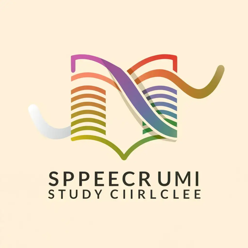 a logo design,with the text "Spectrum study circle", main symbol:Book,Moderate,clear background