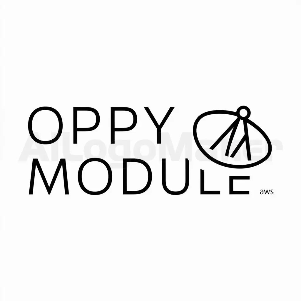 a logo design,with the text "Oppy Module", main symbol:Aws,Minimalistic,be used in Technology industry,clear background