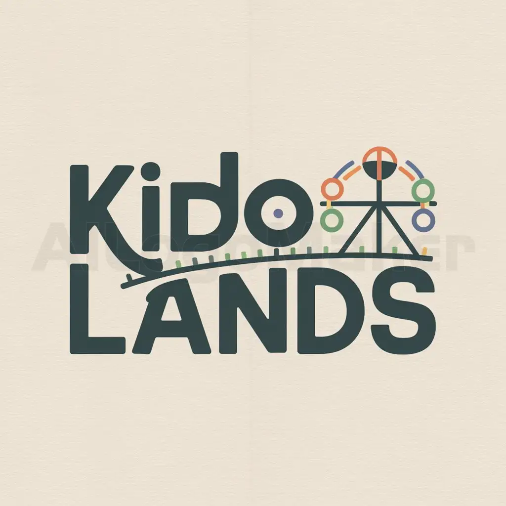 a logo design,with the text "kiddo lands", main symbol:fun fair,Moderate,be used in Entertainment industry,clear background