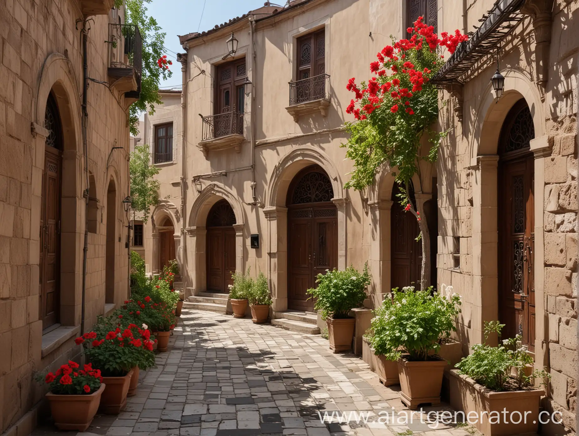 Evening-in-Condkond-Armenian-Quarter-with-Moorish-Fountain