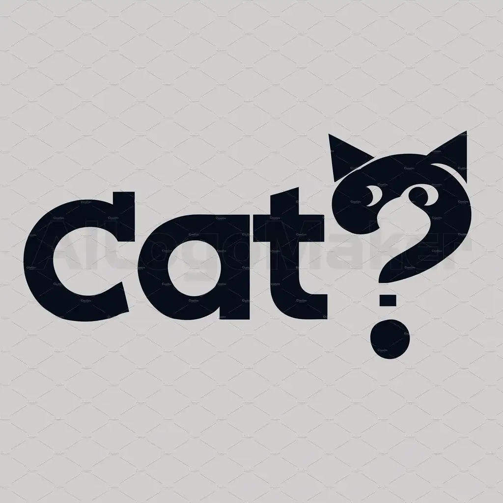 a logo design,with the text "cat?", main symbol:CATS,Moderate,be used in Entertainment industry,clear background